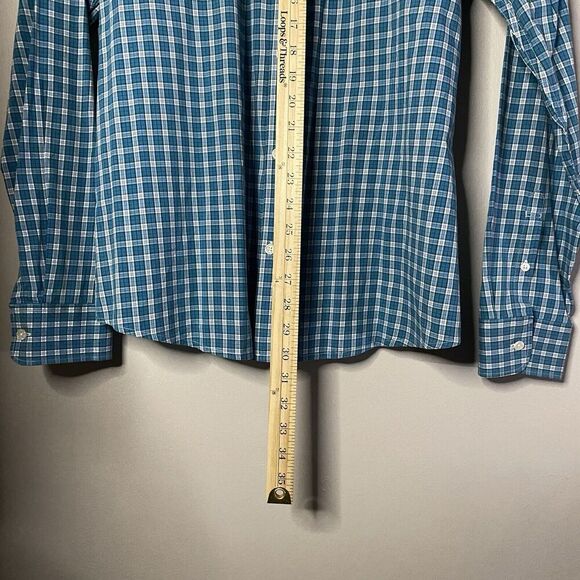 Penguin Heritage Slim Fit 2xl Men Long Sleeve Button Up Shirt Blue Plaid XXL - Picture 8 of 8